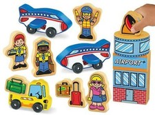 Wooden Airport Block Play