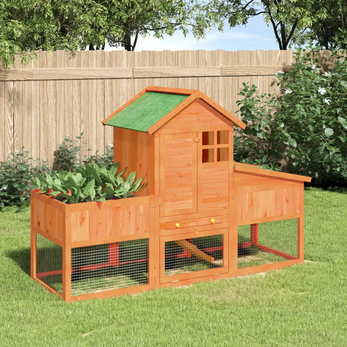 Rabbit hutch brown solid - hutch,