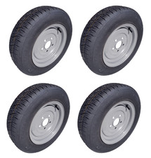 TRAILER WHEEL AND TYRE 155 70 R12 5 STUD 112 PCD 20MM OFFSET X 4 - BRIAN JAMES