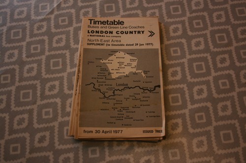 Timetable london country - timetable, bus