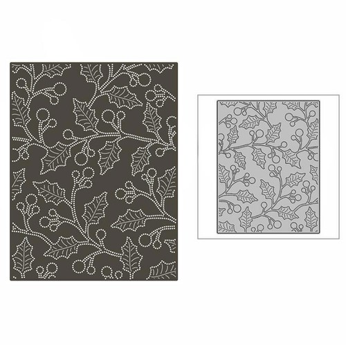 Holly leaves background metal - holly,