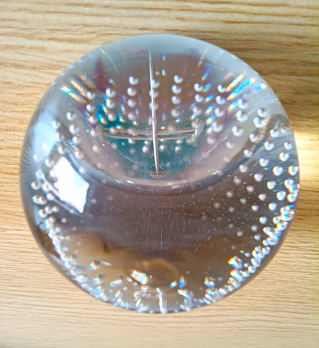 Clear glass paperweight from - glass,