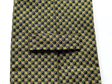 ASPREY Silk Tie Gold And Blue