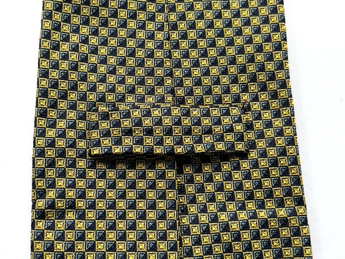 Asprey silk tie gold and - asprey, blue
