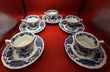 Ridgway Staffordshire 1960 Windsor blue 5  Tea Cup & Saucer set, free delivery
