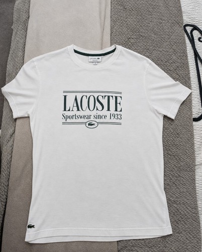 Lacoste white graphic - lacoste,