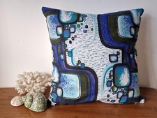 Handmade blue geometric