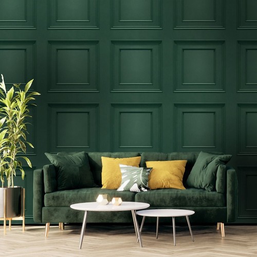 Green panel effect wallpaper - green,