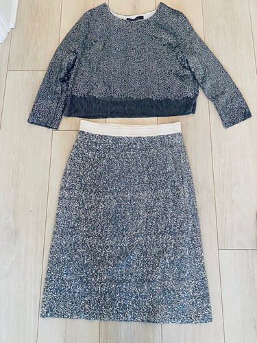 Silver sequin set - set, top