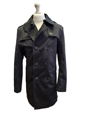 C256 MENS JEFF BANKS BLACK BUTTON COLLARED RAIN COAT UK M EU 50