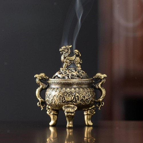 Brass incense burner - brass,
