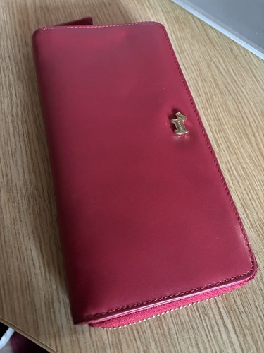 Large radley red leather zip - large,