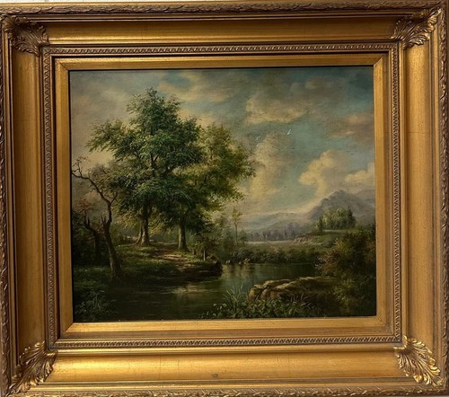 Victorian style oil canvas - victorian, on