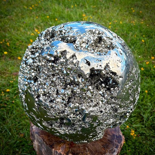 Giant pyrite crystal sphere - giant,