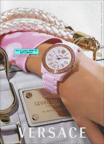Versace watches page print - versace,