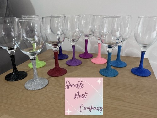 Set glitter wine glasses - set,