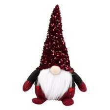 Cute Burgundy Glam Sequin Gonk Home Christmas Decoration Xmas Ornament Gonkert