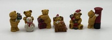 6 X Vintage Christmas Cherished Teddies
