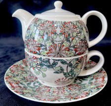 William Morris “Honeysuckle” One Person Teapot Cup & Saucer By Past Times
