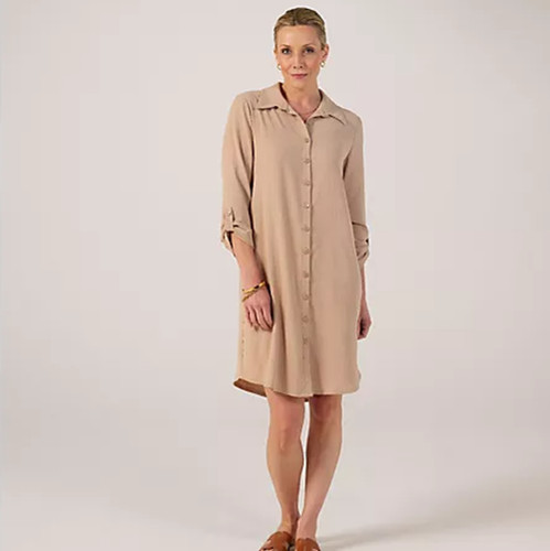 Kim shirt dress crinkle - co,