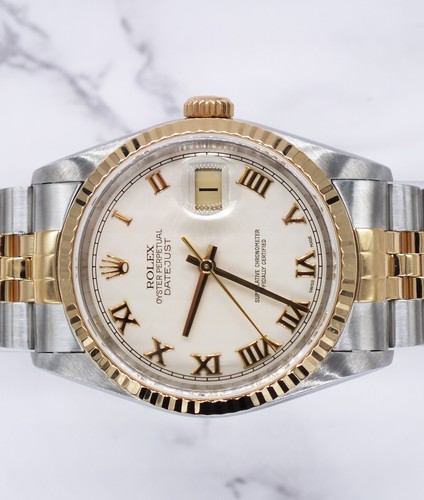 Gents steel gold rolex - steel, &