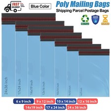 Blue Mailing Bags Strong Plastic Poly Postage Post Postal Self Seal Packaging
