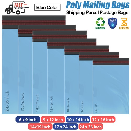 Blue mailing bags - blue, strong