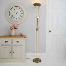 Father & Child Uplighter Floor Lamp - Brass|Living Room Reading Light Stand Lamp