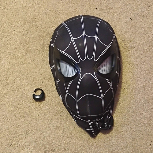 Spider man black full face - black,