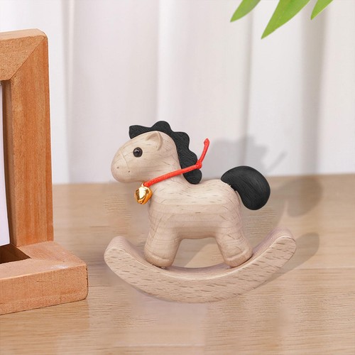 Wooden rocking horse statue - wooden,