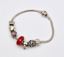 PANDORA STERLING SILVER CHARM BRACELET - 5 CHARMS - I LOVE MY PET