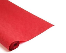 Red Banquet Roll 25m x 1.2m Paper Tablecloth Tablecover Embossed Christmas Party