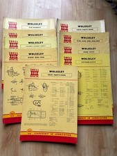 Shell X-100 Wolsley Lubrication charts (X9)