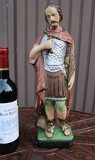 Antique ceramic chalk saint - antique,