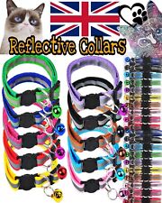 Adjustable Safety Quick Release Cat Kitten Collar Reflective Collars Bell Hi Vis