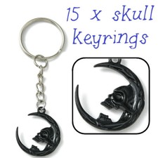 Black skull moon - black,