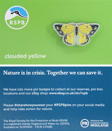 Rspb pin badge niic clouded - rspb,