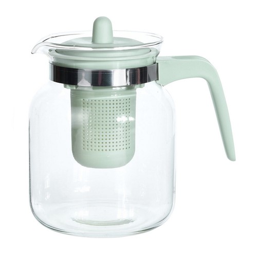 Clear glass teapot with - clear,