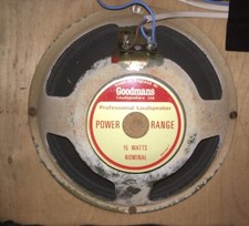 Vintage 1960s Goodmans Power Range Audiom 8P 8” 15 Ohm 15W Speaker