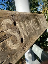 Primitive American Folk Art Shed Made ‘Snake Farm’ Sign