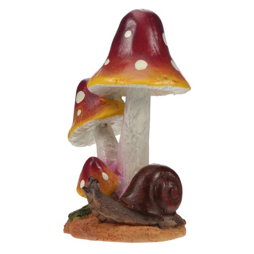 Resin mushroom with - mushroom, snail