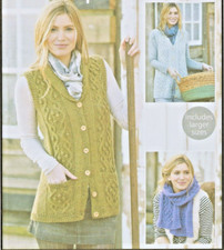 727 LADIES CABLE WAISTCOATS &