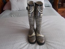 Ladies op art wellies size UK 4 EU 37