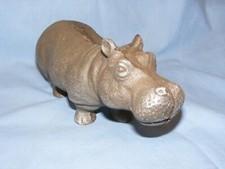 Hippo Money Box Money Bank Cast Iron Collectable Heavy