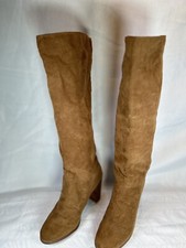 Next Tan Brown Forever Comfort Knee High Slouch Heel Boots Size Uk 5