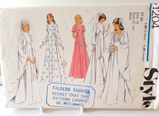 Vintage Style Pattern 1204 - Wedding Dress, Bridesmaid, 1975 - Size 12 -UNCUT