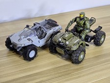 HALO Mongoose And Jada Warthog Vehicle Bundle + Master Chief 5" Action Figure.