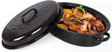 VonShef 38cm Enamel Roaster