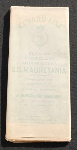 Cunard line rms mauretania - cunard,