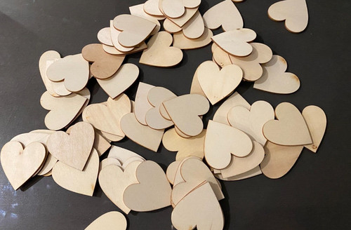 Wooden hearts x66 - wooden,